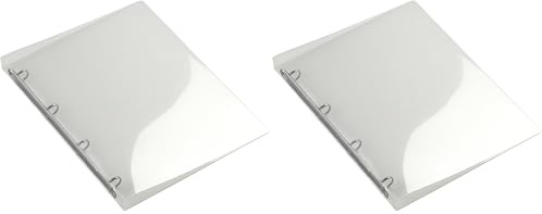 Europel A4 Size Transparent 16 mm 4 Ring Binder — Refillable Paper Folder for School, Meetings, Office, Travel & Home — Waterproof, Travel Friendly & Eco-Friendly Document Organizer — White