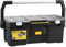 STANLEY Boîte à Outils 610 x 323 x 251 mm avec Organiseur Transparent - Grande Poignée Aluminium - Larges Attaches Anti-Corrosion - Organiseur avec Séparateur Amovible 1-97-514