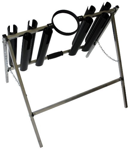 FTM Unisex – Erwachsene 10C2101601C10 Trout Rutenhalter für 8 Angelruten-Forellenrutenhalter für Forellenruten, Rutenhalterung für Forellensee, Rutenständer, Bunt, Normal