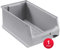 aidB Sichtlagerbox 350x200x150mm – Sortierboxen für Kleinteile – Lagerboxen für Werkstatt & Gewerbe – Kleinteilmagazin mit offener Front – Sortimentskasten für Schütten & Regalsysteme - Gr. 4.0 - Grau
