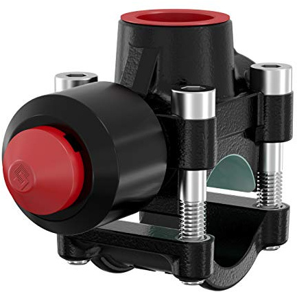 Flamco T-plus Temperguss DN25 3/4, Rohrschelle, Rohrverbindung für Kopferrohre, für Stahlrohre, Gusseisen 90626
