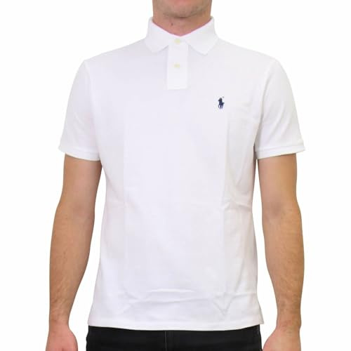 Ralph Lauren Polo Herren Poloshirt Custom-Slim-Fit Weiß XXL