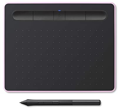 Wacom Intuos S Bluetooth Pen Tablet, wireless graphic tablet for painting, sketching and photo retouching with 5 creative software downloads, Berry Pink – ideal for work from home and remote learning