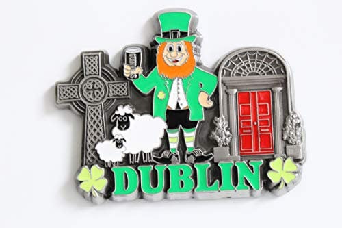 3D City Metal Fridge Magnets Country Holiday Souvenir London Paris NewYork Berlin Dubai Amsterdam Rome Prague Milan Barcelona Venice (Dublin)