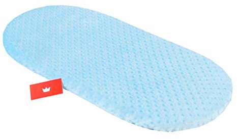 BABYLUX Spannbettlaken für Kinderwagen Stubenwagen Baby Spannbetttuch Wiege Stuben Bettlaken (4. Minky - Blau)