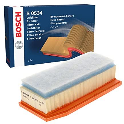 Bosch S0534 Car Air Replacement Filter | Separates Particles from the Air Intake - Moisture-resistant plus High Tensile Strength