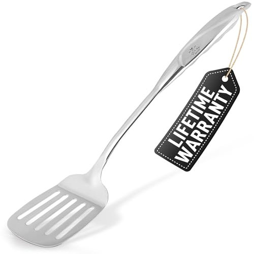 Zulay Kitchen Pastaheber – Langlebiger Lebensmittelqualität Edelstahl Pastalöffel Server mit ergonomischem Griff & hitzebeständigem Design – Küche Spaghettiheber Gabel für Nudeln