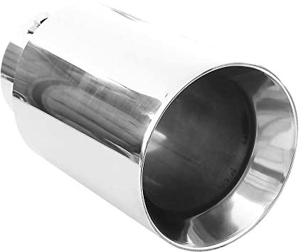 Auspuffblende Rund Endrohr Edelstahl Auto Endrohrblenden Auspuffendrohr Auspuffrohr Tuning Universell Schalldampf Blende Sport Rund Chrom Auspuffspitzen 71 mm