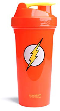 Smartshake Lite Justice League Protein Shaker Bottle 800ml – DC Comics The Flash Water Bottle, Leakproof BPA Free Gym Shaker Bottle for Protein Shakes and Protein Powder, The Flash for Men