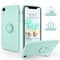 SouliGo for iPhone XR Case with 360° Ring Holder Kickstand【Compatible Magnetic Car Mount】 Silicone Gel Rubber Anti-Scratch Protective Shockproof Phone Cover for iPhone XR 6.1 - Light Green