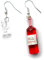 Miniblings Wine Glass Earrings - Handmade Fashion Jewelry I Water Glass Bottle Red- Earring Silver Plated Earrings