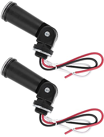 2er-Pack Fotoelektrischer Sensor für den Außenbereich, Dämmerung bis Morgengrauen, schwenkbare Kabelkanal-Beleuchtungssteuerung, wasserdichte IP65-Fotozelle für LED-Pfostenleuchten, Wandpakete