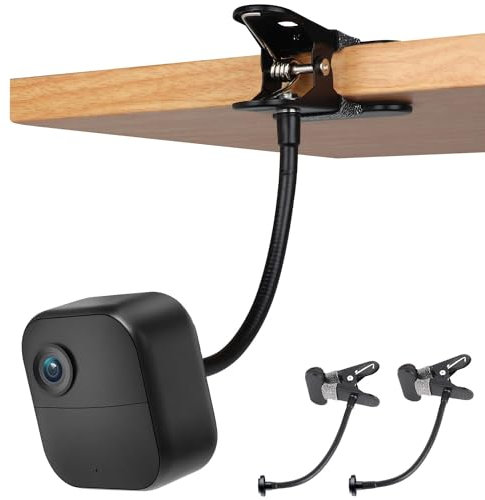 iTODOS 2 Pack Flexible Clip Clamp Mount Compatible with Blink Outdoor 4 (4th Gen)/(3rd Gen) XT3/Blink XT/XT2/Mini,8 inches Gooseneck Arm,Attach Your Blink Camera Wherever You Like Without Any Tools