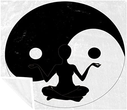Yoga-Decke für Frauen in Yin-Yang-Symbol, weich, gemütlich, Überwurfdecke für Erwachsene und Kinder, leichte Mikrofaser-Fleecedecke für Couch, Bett, Sofa, Reisen, 150 x 130 cm