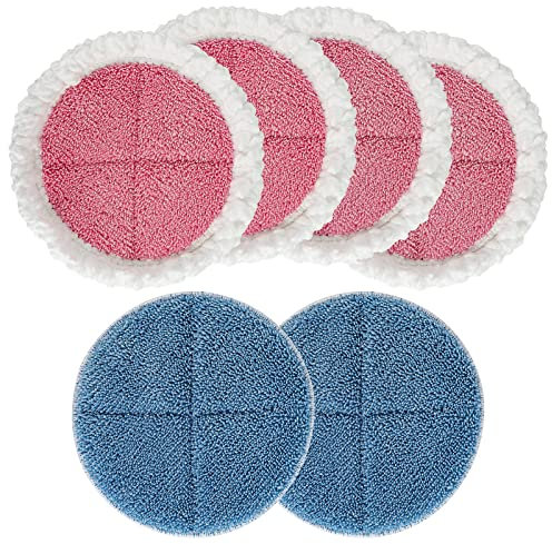 Microfibre Cleaning Buffing Pads Replacement Spare Pads Compatible for Power-Glide, 6 Pack
