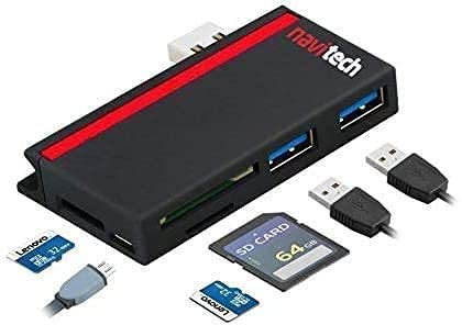 Navitech 2 in 1 Laptop/Tablet USB 3.0/2.0 HUB Adapter/Micro USB Input with SD/Micro SD Card Reader Compatible With Lenovo ThinkPad E15 Gen 2 15.6 (Intel)