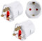 Neuftech - 2x Adattatore Universale da Viaggio UK Regno Unito a Presa Europea EU Italia (schuko) per GB, Inglese, Bianco (Bianco)