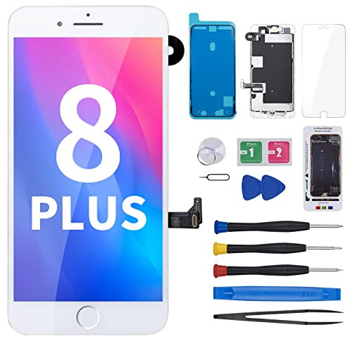 for iPhone 8 Plus Screen Replacement with Home Button White 5.5