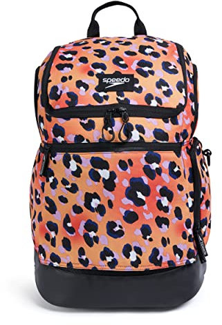 Speedo Unisex Teamster Rucksack, Leopardenmuster, 35 Liter