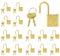 Piutouyar Lot de 15 petits cadenas, cadenas doré pour boîte à bijoux, bagages, mini cadenas pour journal intime