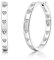 NEVEGE 925 Sterling Post Silver Hoop Earrings for Women Lightweight Silver Hoop Earrings Hypoallergenic Cubic Zirconia Hoops Earring for Women Girls 30mm
