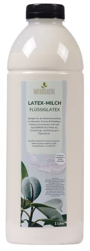 Natursache Latexmilch, 250ml Flasche, Flüssiglatex geeignet für Halloween Make-up
