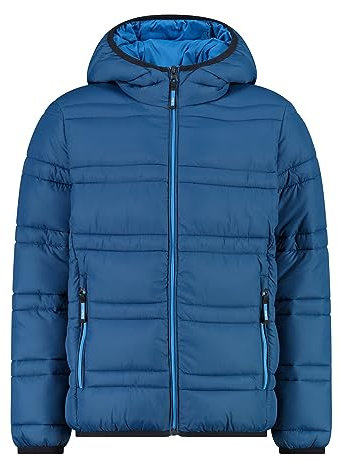 CMP Giacca da Bambino con Cappuccio Fisso Unisex - Bambini e Ragazzi, Petrol, 164