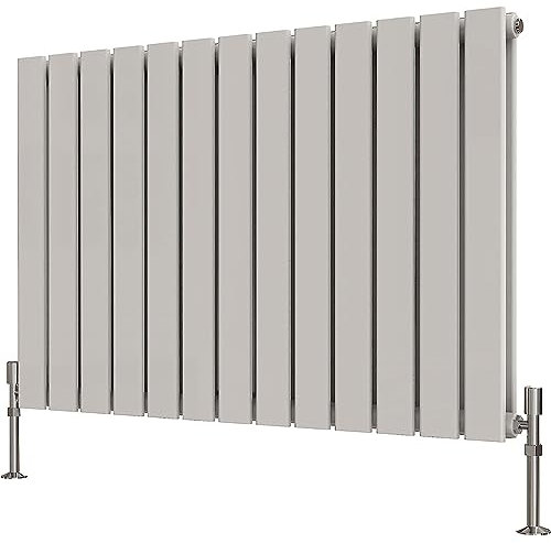 Radbliss Horizontal Flat Panel Radiator 600x884mm White Double Design RAD Central Heating