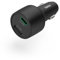 Hama Auto Ladegerät, Kfz Schnellladegerät 32 Watt Power Delivery/Qualcomm Quick Charge (2 Port Zigarettenanzünder 1x USB A, 1x USB C, Ladestecker für Smartphone, Mehrfach Ladeadapter) schwarz