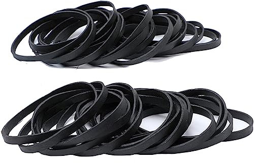 100 Stücke elastische große Gummibänder Schwarz 5mm breit Durchmesser 60mm Gummiband Haushaltsgummi Gummiringe Gummis Dehnbare Mülleimer Bänder für Haushalt Arbeit Büro Schule Stark haltbar