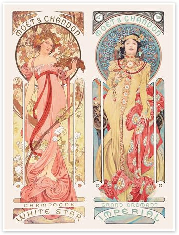 Moët & Chandon Poster von Alfons Mucha 30 x 40 cm Wandbilder Wanddeko