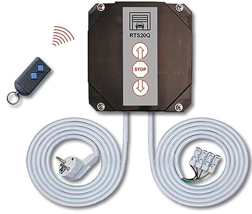 Dickert Rolltorsteuerung Garagentorsteuerung mit Funk, 868 MHz Set RTS20Q Set Komplett Anschlussfertig mit Sender Auswahl (RTS20Q + S5 Sender)