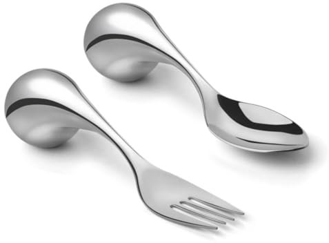 FabaCare Senioren Besteck Gabel, Löffel Set, Rechtshänder, Linkshänder, ergonomisches Essbesteck, Spezial-Besteck, Arthritis, Rheumatiker, Parkinson Besteck, für eingeschränkte Handmotorik