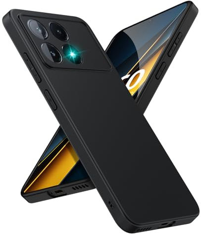 SineOrdo Cover per Xiaomi POCO X6 Pro 5G Custodia, Custodia Sottile Xiaomi POCO X6 Pro 5G Cover Silicone TPU Morbido Case - Nera