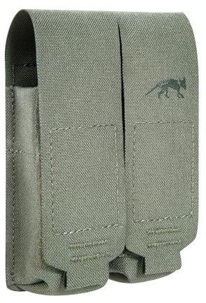 Tasmanian TT DBL Pistol Mag Pouch MKIII IRR robuste Magazin-Tasche für Zwei Pistolen-Magazine HK, Glock, SIG, Beretta M9 mit Klett-Verschluss und Molle System, Steingrau-Oliv IRR