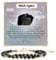 Farfume Armband Damen Edelstein Perlen Armbänder, Chakra 4mm Kristall Natürliche Echte Steine Schmuck Geschenke für Frauen(Schwarzer Achat)