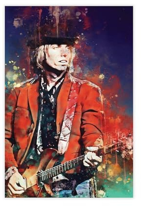MExmeb Tom Petty Leinwand-Poster, Schlafzimmer-Dekor, Sportlandschaft, Büro, Raumdekoration, Geschenk, ungerahmt, 30 x 45 cm