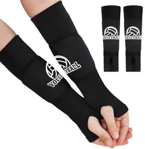 Erioscar 1 Paio manicotti per braccio da pallavolo, Manicotti Sportivi Unisex Per Braccia Protezione Avambraccio, Polsino Con Imbottitura Protettiva E Foro Per Pollice, manicotti Pallavolo Donna