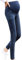 Pantalon de maternité élastique en jean avec extension de pantalon de grossesse élastique, bleu, XXL