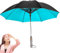 Shurzzesj Sombrilla con ventilador incorporado, paraguas con ventilador y pulverizador de niebla | Parasol refrescante - Paraguas portátil para golf, senderismo, playa, verano, azul, Wiederaufladbares