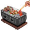 Japanese Style BBQ Grill Aluminium Alloy Charcoal Stove with Wire Mesh Grill and Base Tabletop Mini Portable Barbecue Food Base for Yakiniku Robata Yakitori Takoyaki (M)