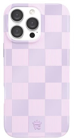 VELVET CAVIAR for iPhone 16 Pro Max Case - Compatible with MagSafe [10ft Drop Tested] - Lilac Purple Checkered