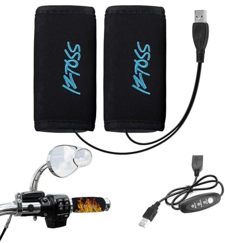 Heizgriffe Motorrad, 1 Paar Griffheizung Motorrad, 22-30mm Universal Motorrad Lenker Heizgriffe, Intelligente Dreistufige Temperaturregelung Heizgriffe Griffheizung Overgrips Für Motorrad Fahrrad
