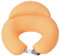 sei Design Stillkissen klein Baby- Stillhörnchen mit abnehmbaren Stillkissenbezug aus 100% Baumwolle - Stillmond - Stillkissen Mond Lagerungskissen, Baby Erstausstattung (Orange Püncktchen)