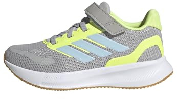 adidas Unisex Kids RUNFALCON 5 Shoes Kids, Grey Two/Crystal Sky/hi-res Yellow, 10 UK Child