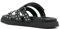 Steve Madden Missile-S MISS12S1 Schwarze Schwarze Leder-Damen-Slipper mit Riemen und Nieten 39