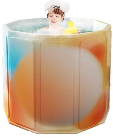 Grande baignoire pliable pour adultes - 70 x 65 cm - Baignoire portable pour adulte - Eau chaude pliable - Seau de bain assis - Utilisation domestique