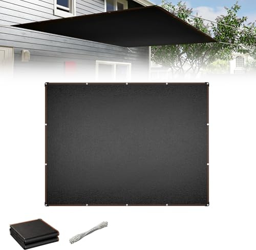 XMTECH Sonnensegel 3x4m Rechteckig HDPE 150g/m² UV-Schutz Anthrazit
