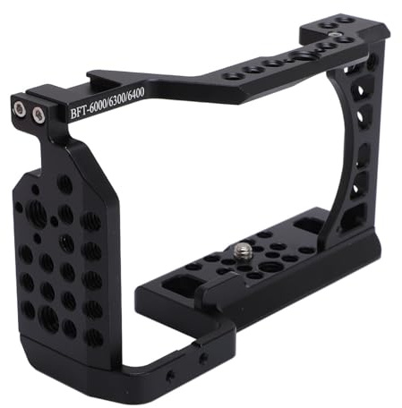Schnelle Ladungsplatte, Aluminiumlegierung Kamera -Metall -Kaninchen -Käfig -Rig, Filmstabilisator für A6000 6300 6400 DSLR, für Stativ, Monopod, Slider