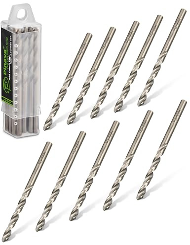 Pinava® Metallbohrer HSS-Co 10 Stk. Ø 2.0 mm - [Scharf, Robust & Präzise] - Profi Bohrer für Edelstahl, Stahl, Eisen etc. - Cobalt HSS-E Edelstahlbohrer selbstzentrierend